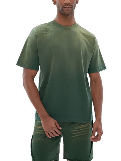 Amaru Khan Stars Deux Vintage Washed Tiger Stripes Dyed Gradient T-Shirt