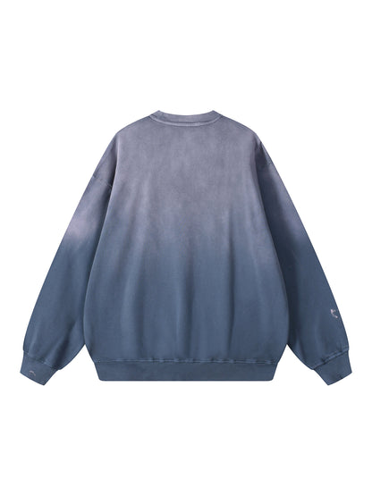 Amaru Khan Stars Handcrafted Vintage Wash Drop-Shoulder Sweatshirt