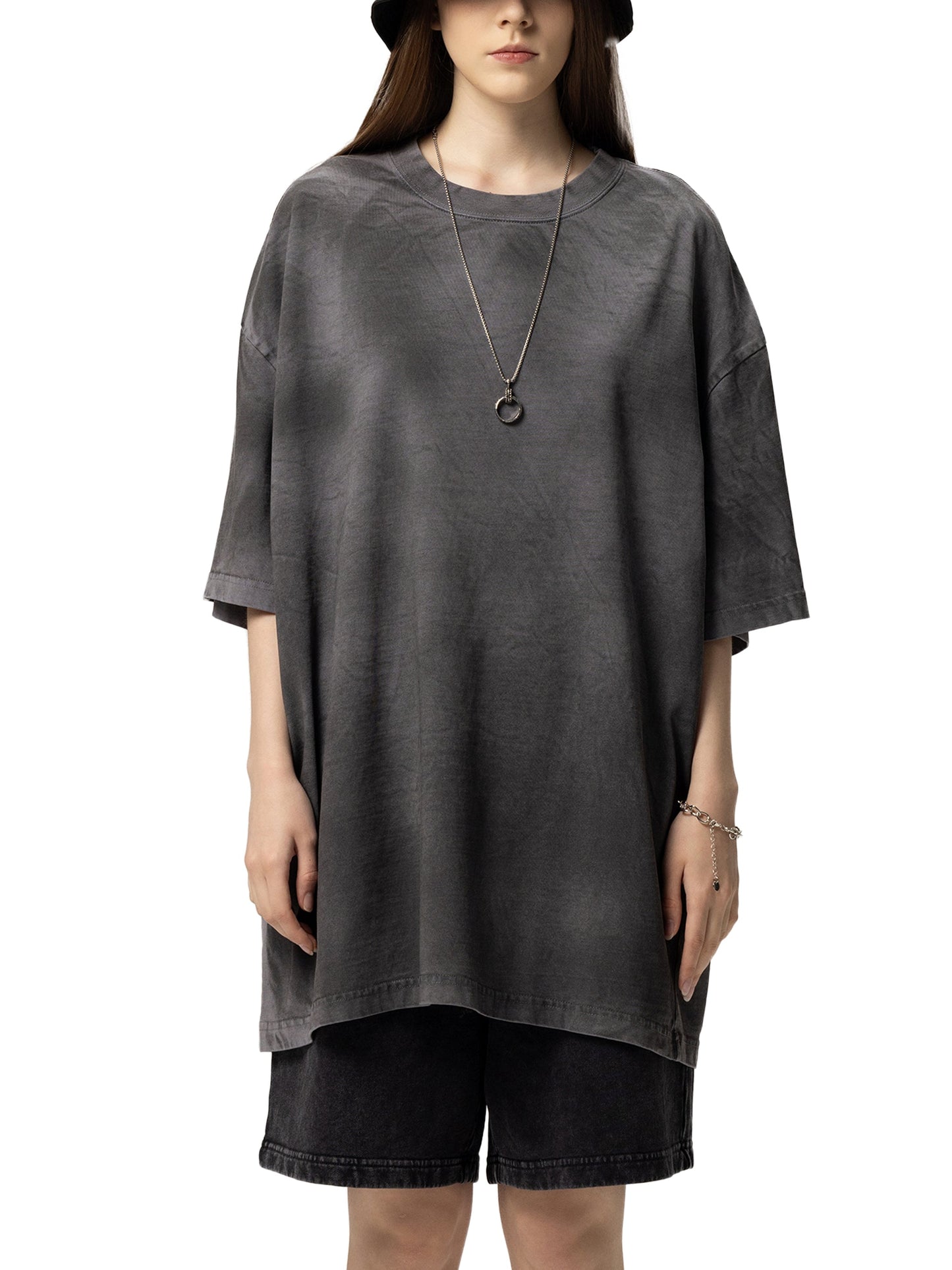 Amaru Khan Stars Dirty Washed T-shirt