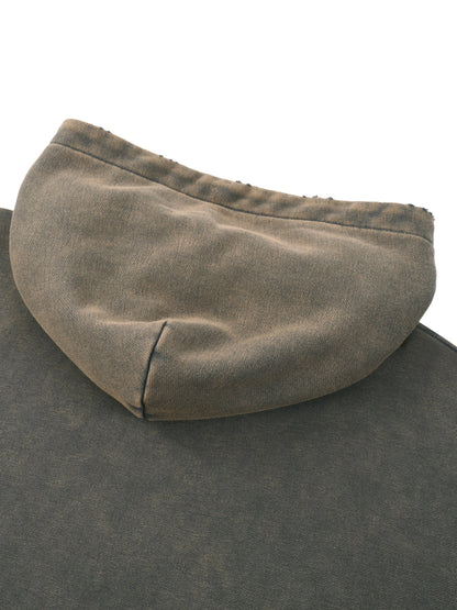 AmaruKhan O.G.'s Vintage Washed Frayed-Hem Hoodie