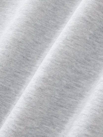 Love Bar Contrast-Stitched Boxy Fleece Zip Hoodie