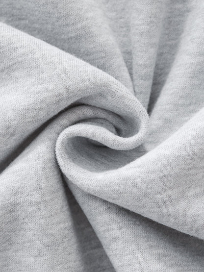 Love Bar Contrast-Stitched Boxy Fleece Zip Hoodie