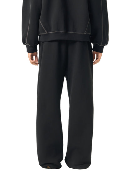 Luxury Tech Contrast-Stitched Fleece Sweatpants
