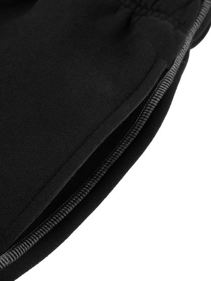 Luxury Tech Contrast-Stitched Fleece Sweatpants