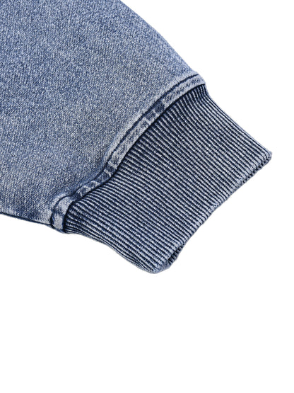 Love Bar Snow Wash Oversized Zip-Up Hoodie