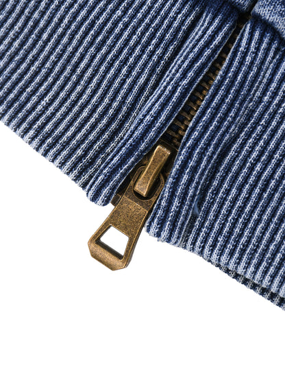 Love Bar Snow Wash Oversized Zip-Up Hoodie