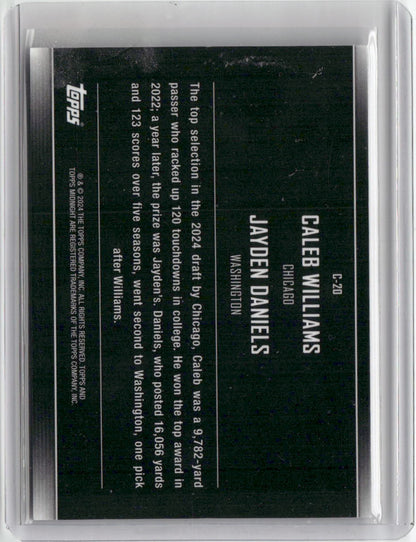 2024 Topps Midnight Constellations SP Jayden Daniels/Caleb Williams #C-20 /25 Rookie RC Football Card