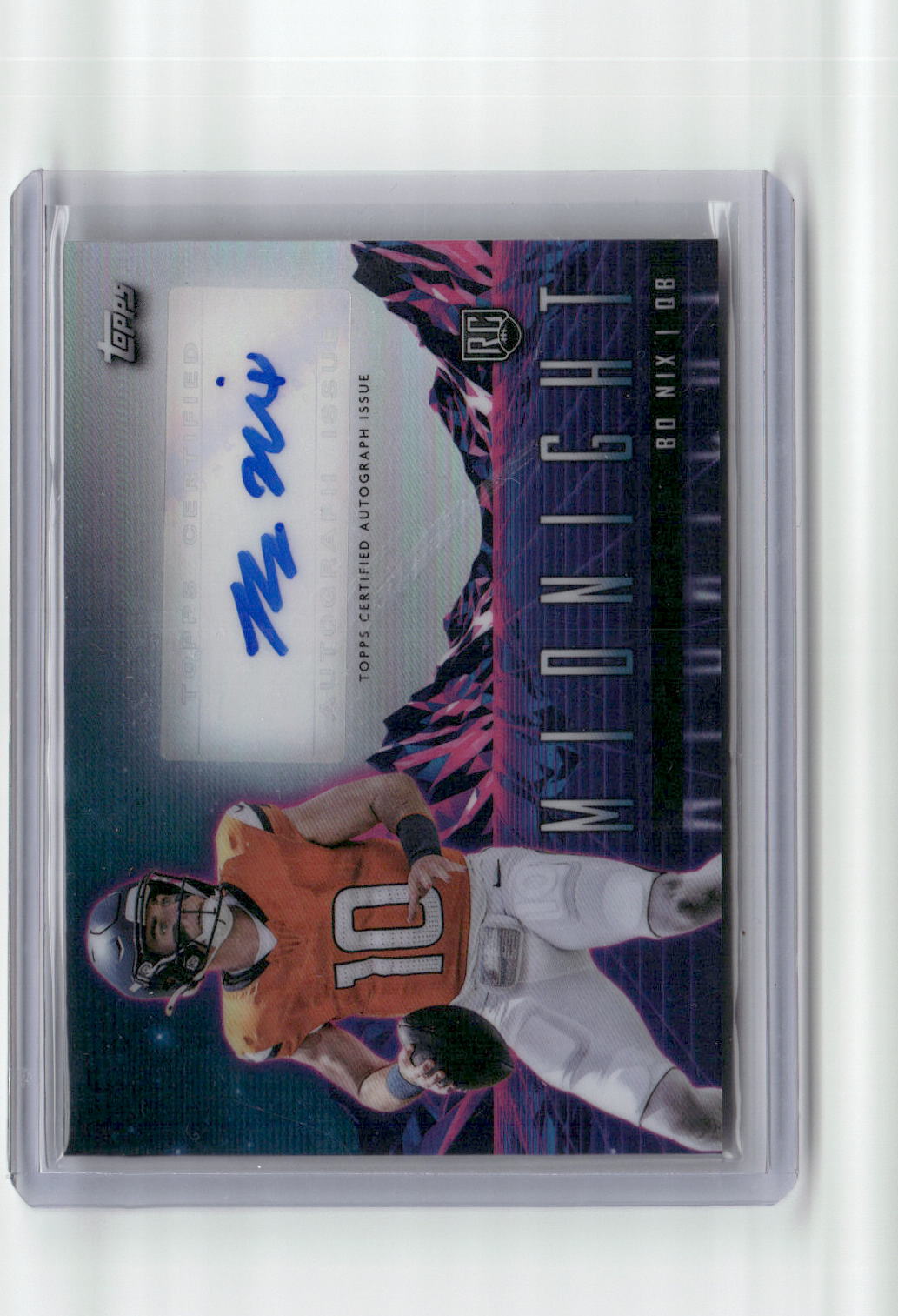 2024 Topps Midnight Rookie Horizons Bo Nix #RHS-BN Autograph Denver Broncos Rookie RC Football Card