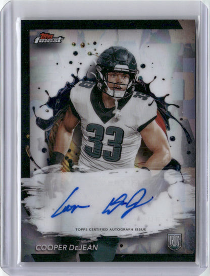 2024 Topps Finest Refractor Cooper DeJean #RFA-CD Auto Rookie RC Football Card