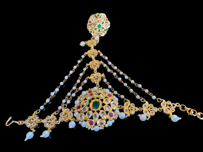 Ronak haathphool -1 pair ( ruby emerald    ) (READY TO SHIP )