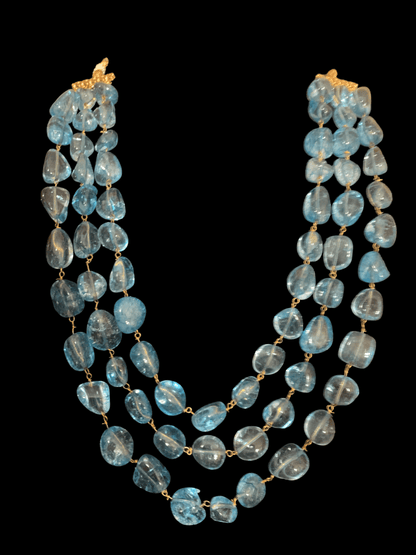 LN115 Beads mala - light blue (READY TO SHIP )