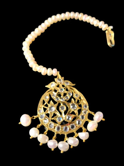 DJTK59  Lahar fresh water pearl  tika   ( READY TO SHIP )