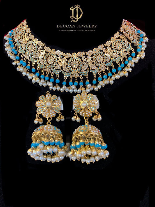 NS69T Rashmika set in turquoise ( SHIPS IN 4 WEEKS  )
