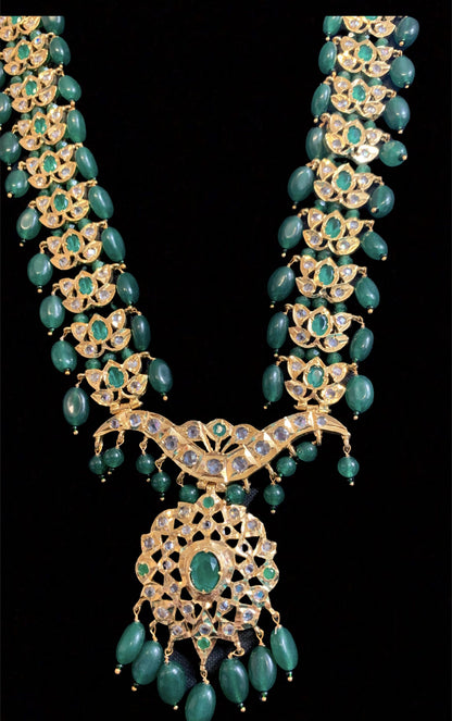 LN43 Asif jaahi haar in green  ( SHIPS IN 2 WEEKS  )