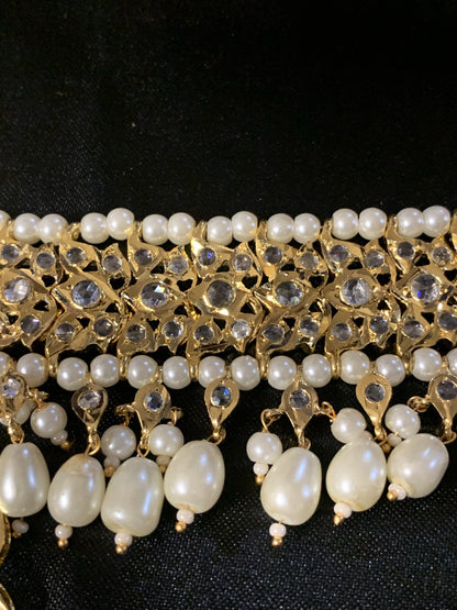 C6 Sahaj choker set in pearls (SHIPS IN 3 WEEKS)