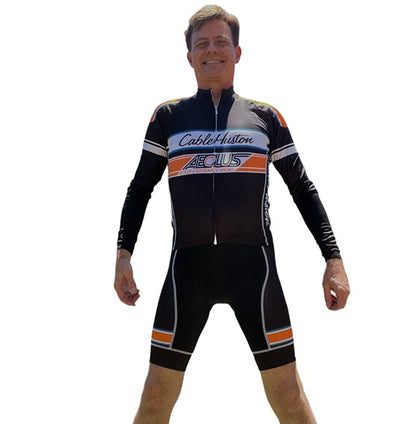 Cable Huston AEOLUS Endurance Sport Long Sleeve Cycling Jersey, Black (Medium)