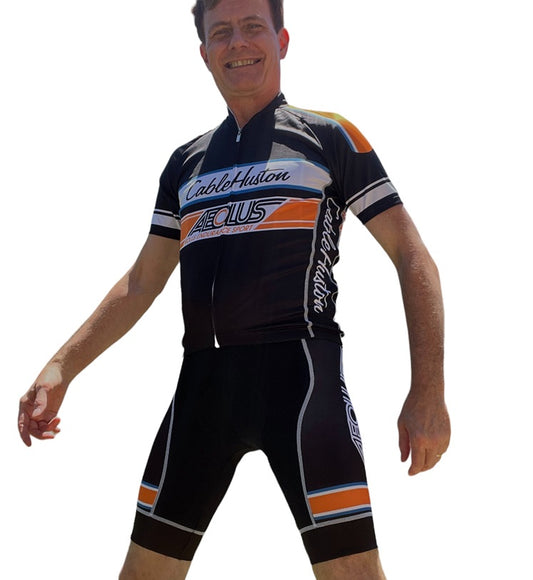 Cable Huston AEOLUS Endurance Sport Cycling Jersey, Black (XS, M)