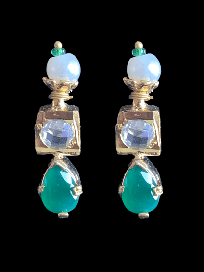 NS227 Kiara neckalce set in green  ( READY TO SHIP )