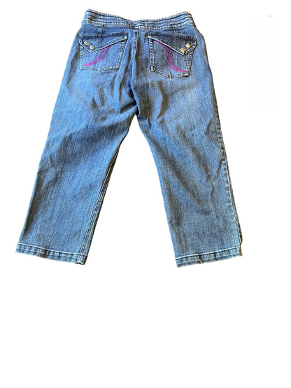SHEBEEST Women's Urban Denim, Blue Denim, Medium