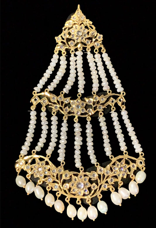 Leah fresh water pearls jhoomar ( SHIPS IN 3  WEEKS  )