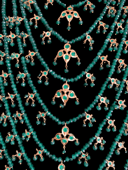 SAT29 Insia bridal satlada in green  beads ( SHIPS IN 4 WEEKS )