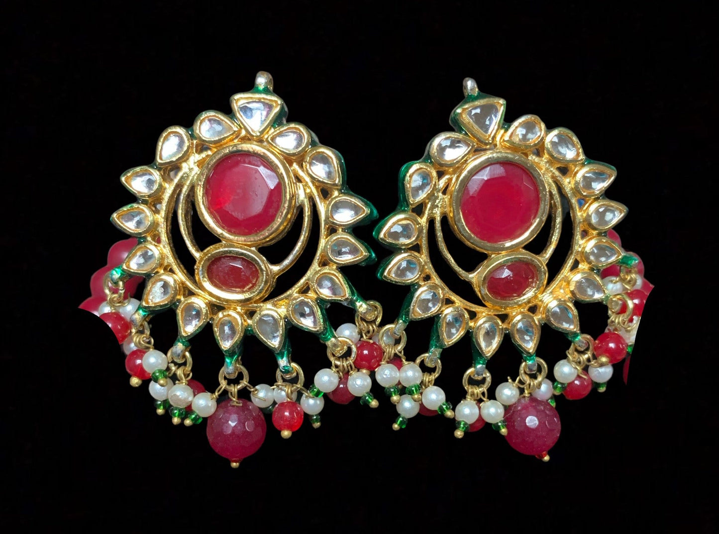 PS451 Nayana pendant set in red   ( READY TO SHIP )