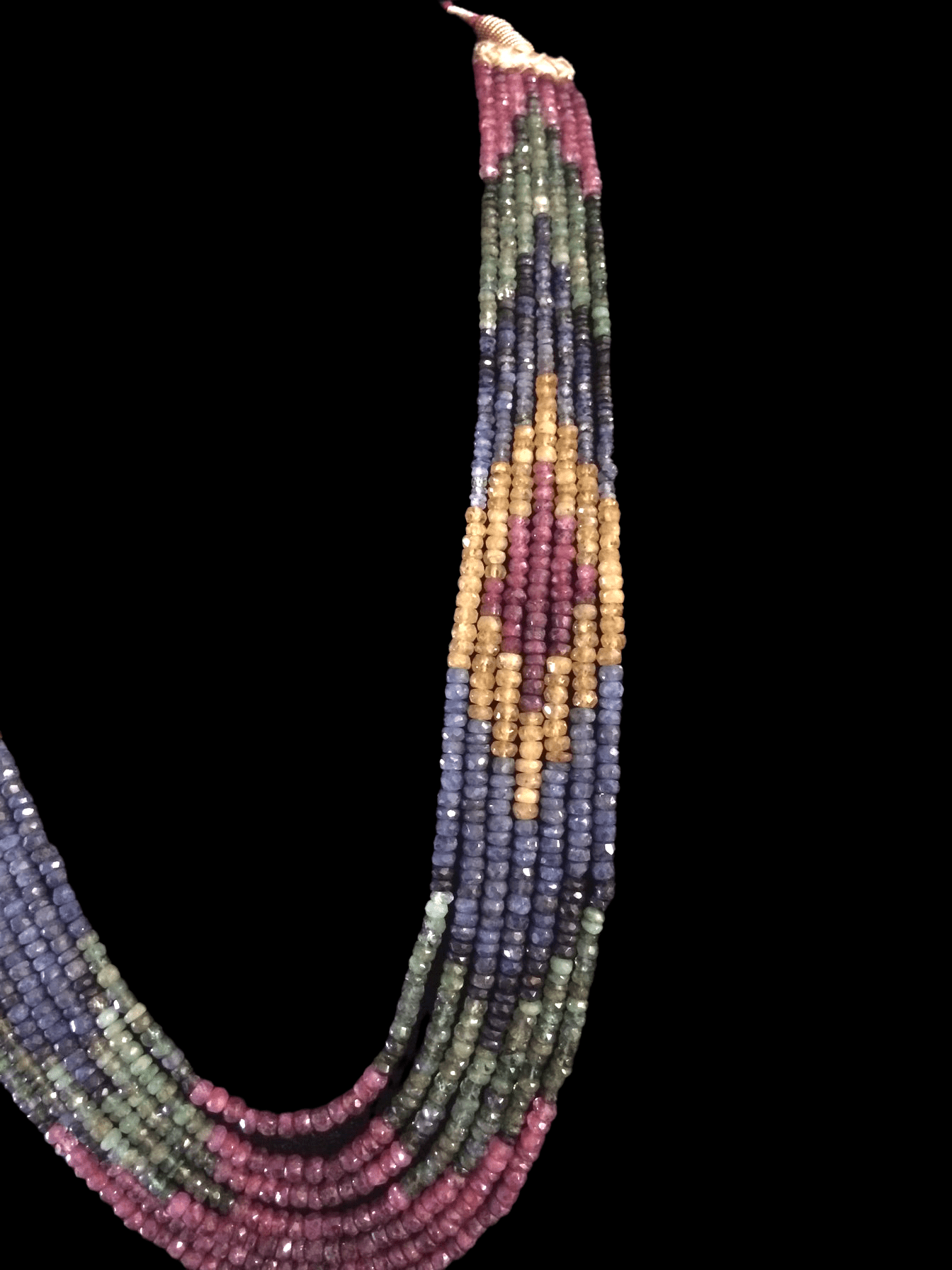 Natural rainbow beads / multicolor (SHIPS IN 2 WEEKS )