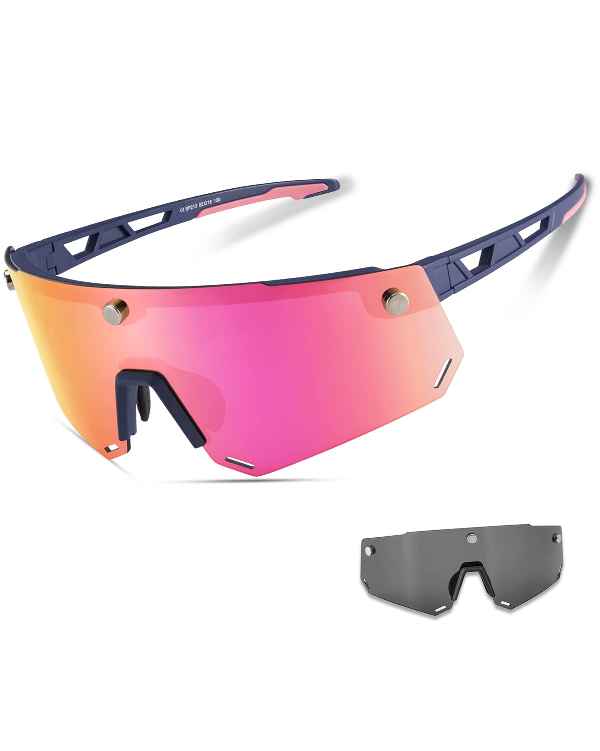 ROCKBROS Cycling Glasses for Men Women Polarized Sunglasses Two Lens for Replace