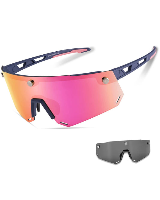 ROCKBROS Cycling Glasses for Men Women Polarized Sunglasses Two Lens for Replace