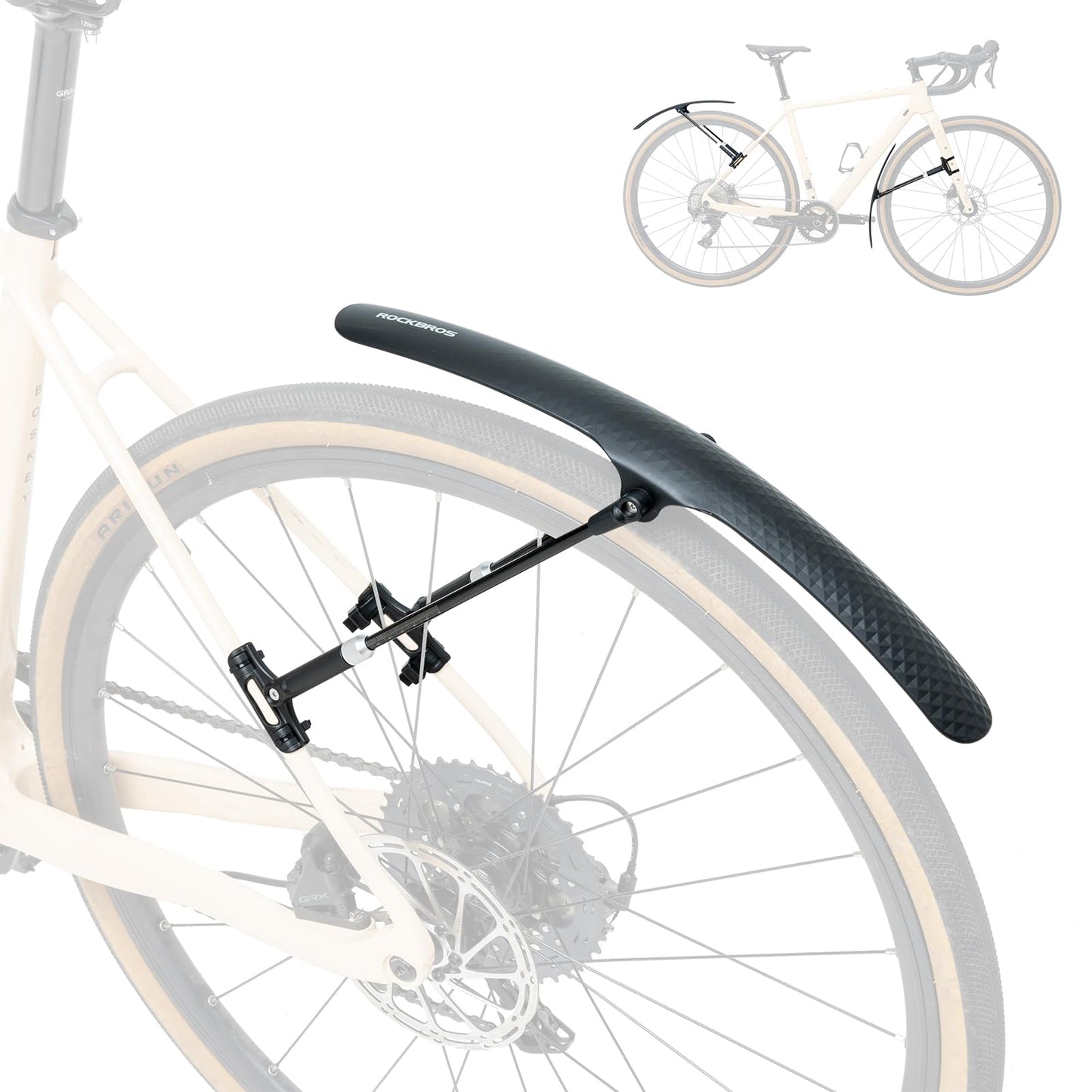 ROCKBROS Adjustable Bike Fenders Set for Road Bikes Easy Install - Triathlete Store