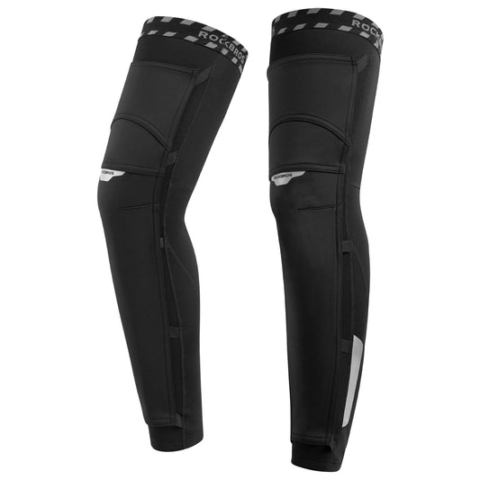 ROCKBROS Cycling Leg Warmers Thermal Fleece Windproof Compression Knee Sleeves for Men Women