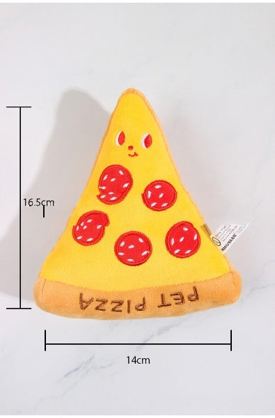 Dog toy pizza with packing box