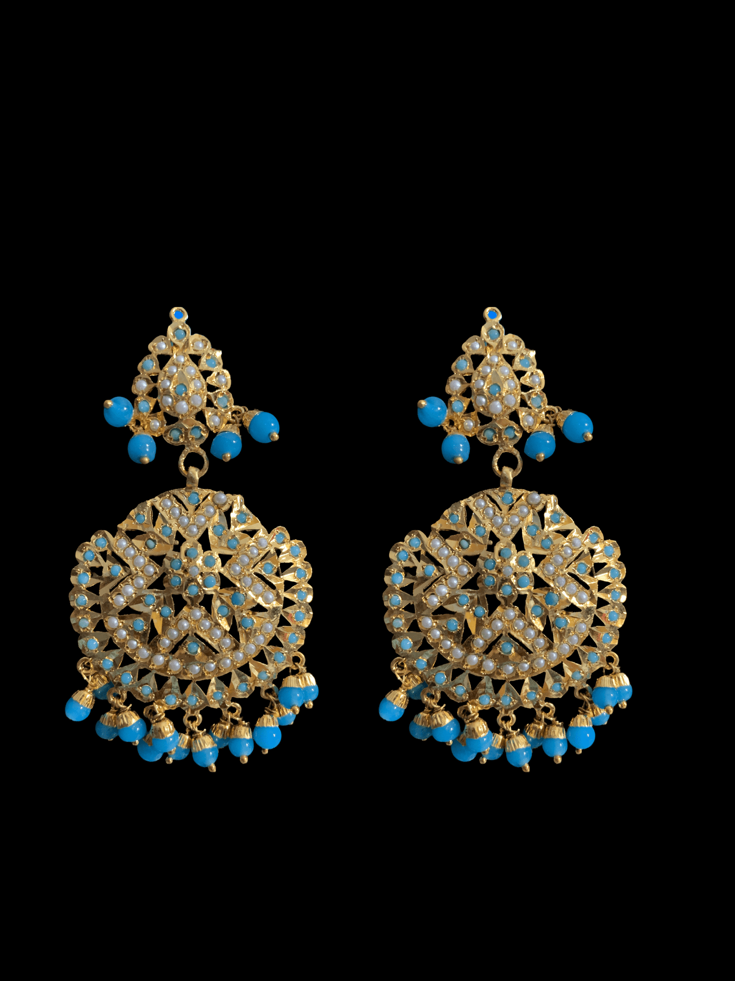 LN17 Jia Punjabi rani haar in turquoise / feroza ( SHIPS IN 4 WEEKS )