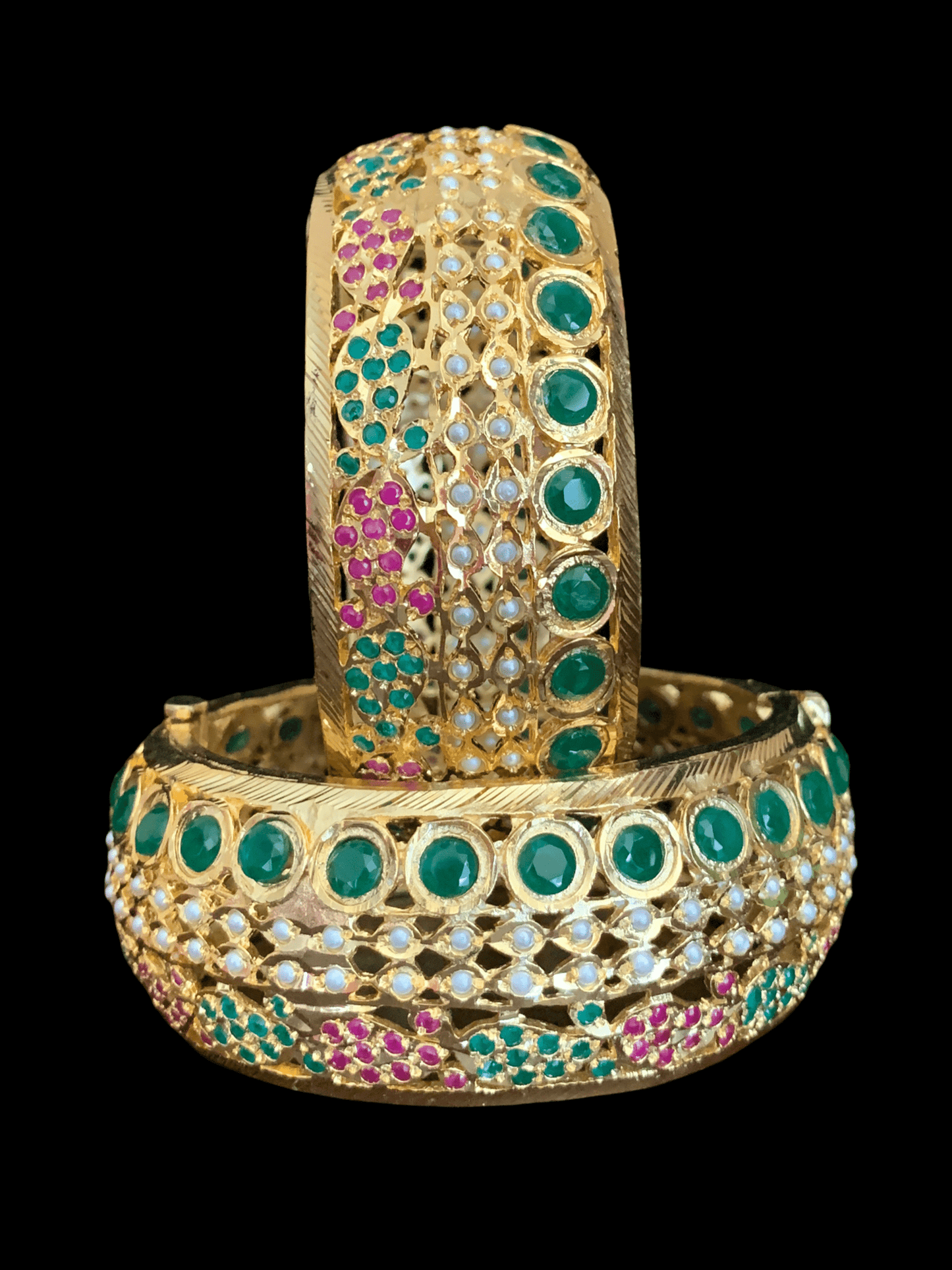 B175 Reem jadau bangle- pair   ( READY TO SHIP )2.6/2.8 openable