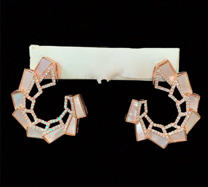 ET522 mother  of pearl earrings ( READY TO SHIP )