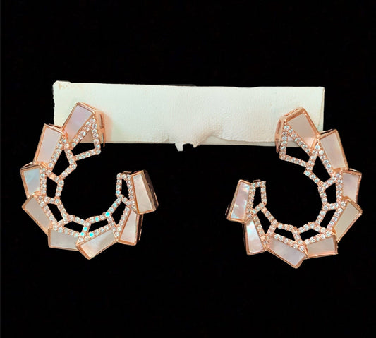 ET522 mother  of pearl earrings ( READY TO SHIP )