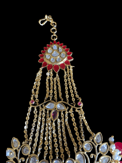 DJHR24  polki jhoomar - RUBY ( READY TO SHIP )