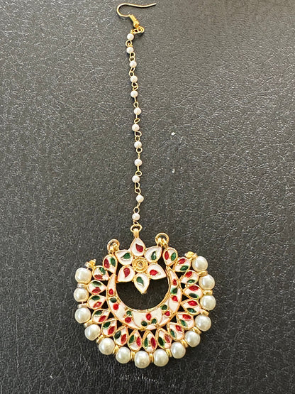 DJTK113  kundan meenakari tika  (READY TO SHIP  )