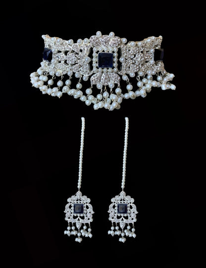 BR14 Anisa pakistani bridal set in sapphire blue (SHIPS IN 2 WEEKS )