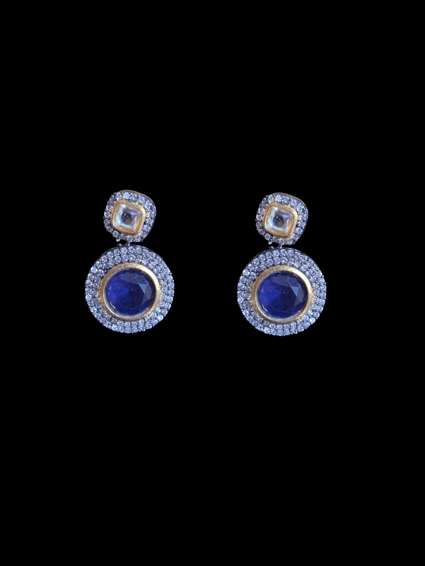 C112 Kundan choker - blue ( READY TO SHIP )