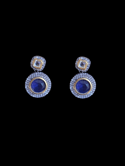 C112 Kundan choker - blue ( READY TO SHIP )