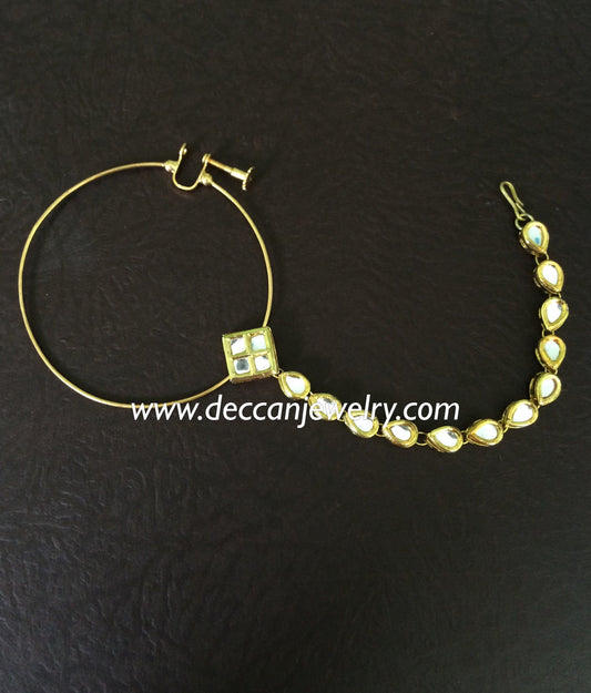 Kundan bridal nosering