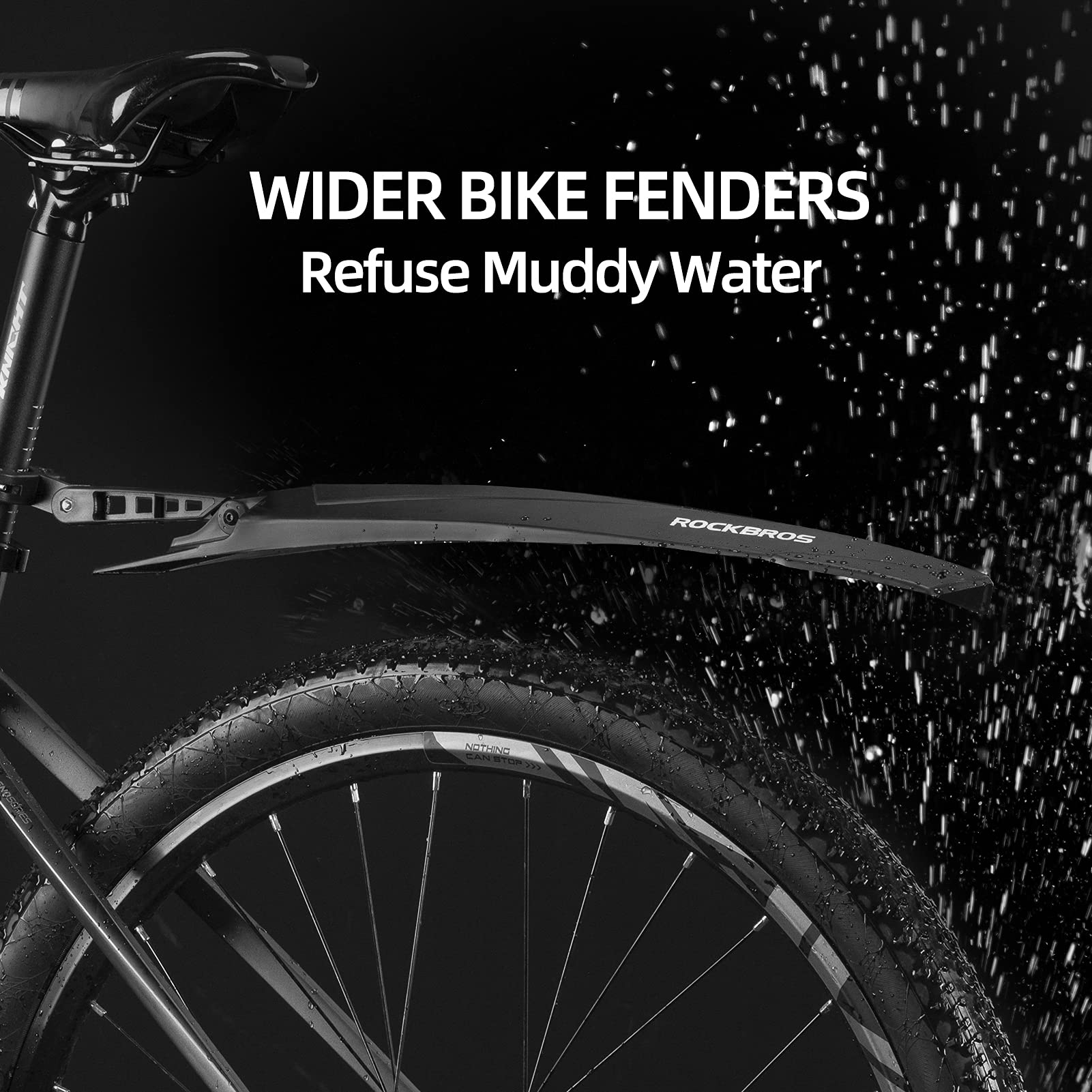 ROCKBROS Adjustable MTB Mud Guards Front & Rear Splash Guard - Triathlete Store