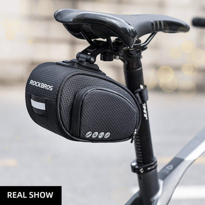 ROCKBROS Bike Saddle Bag Under Seat with Adjustable Mounting, Large Storage Pouch - Triathlete Store