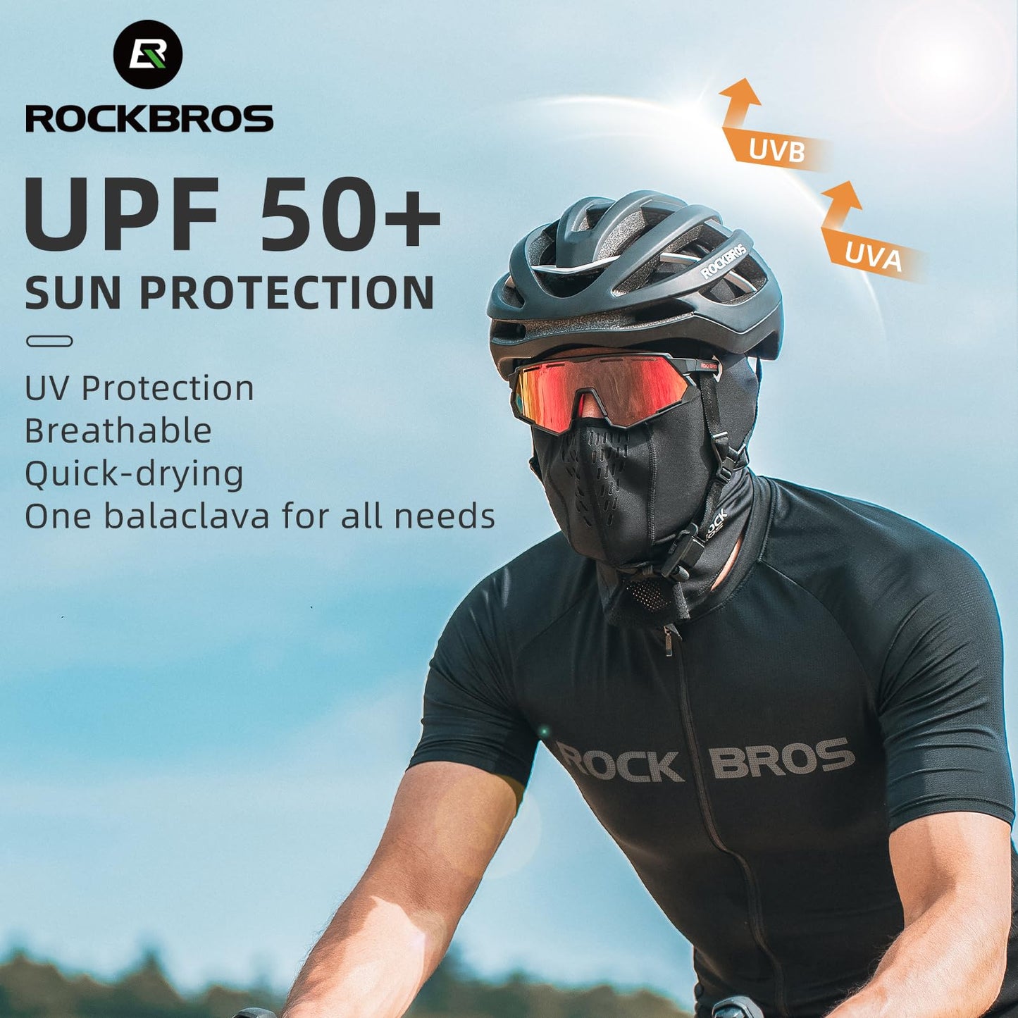ROCKBROS Summer Face Mask – Lightweight, Cooling Balaclava for Outdoor Sports