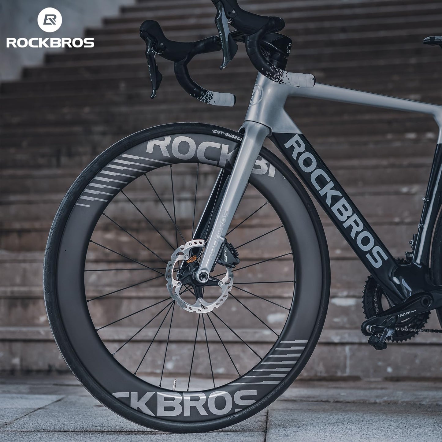 ROCKBROS 700c Carbon Fiber Disc Rim 38/50/65 mm  1.6-1.7 kg Clincher Wheelset