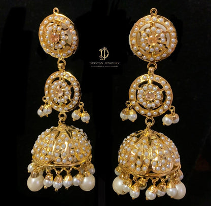 DER362 Hira jhumka ( READY TO SHIP )