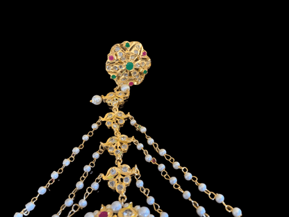 Ronak haathphool -1 pair ( ruby emerald    ) (READY TO SHIP )