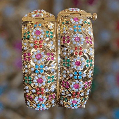 B10 Navratan Shibra Bangles ( SHIPS IN 2 WEEKS  )