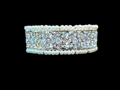 B141 Aleezay hyderabadi silver plated bangles ( SHIPS IN 3 WEEKS )